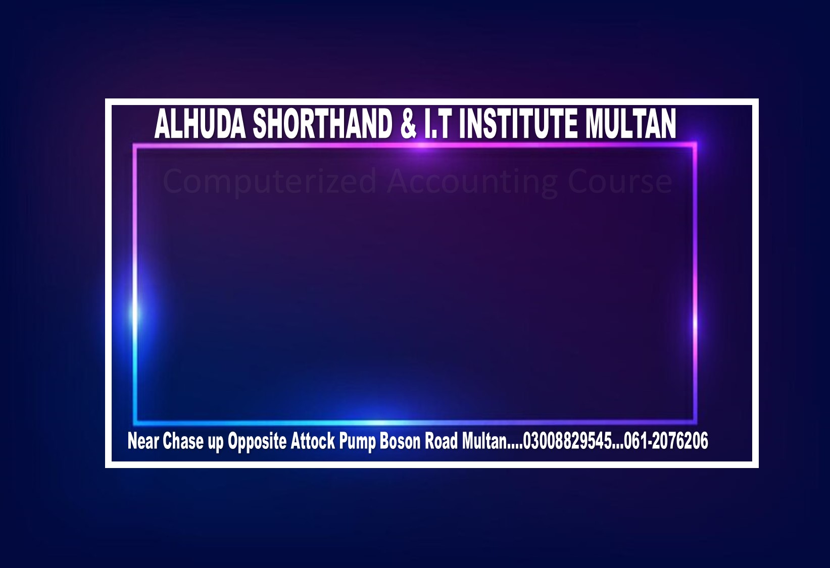 computerized accounting course multan